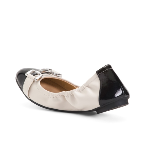 Adrienne Vittadini Cadeeno Ballet Flats Ecru & Black Women’s Size 7.5 - Picture 6 of 9